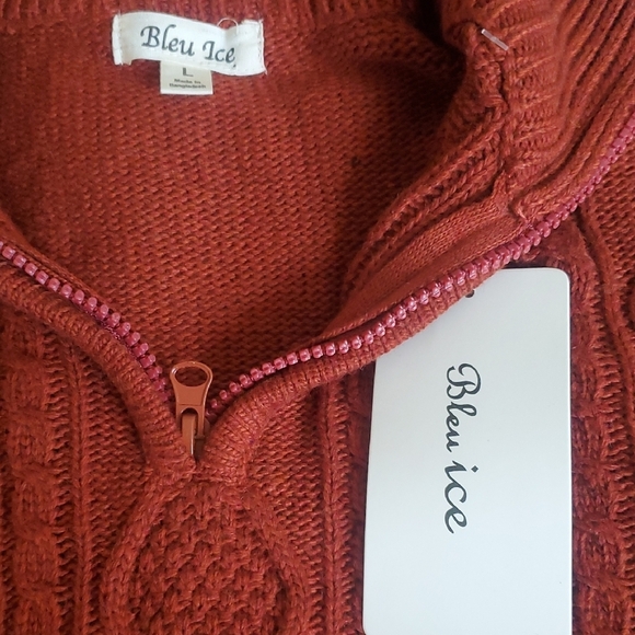 Rust Cable Knit Sweater - Picture 2 of 4